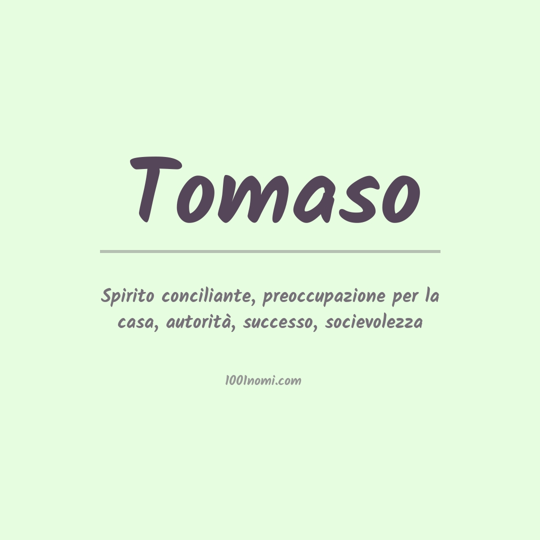 Significato del nome Tomaso