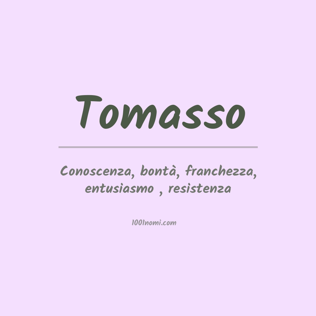 Significato del nome Tomasso