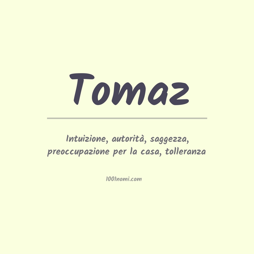 Significato del nome Tomaz