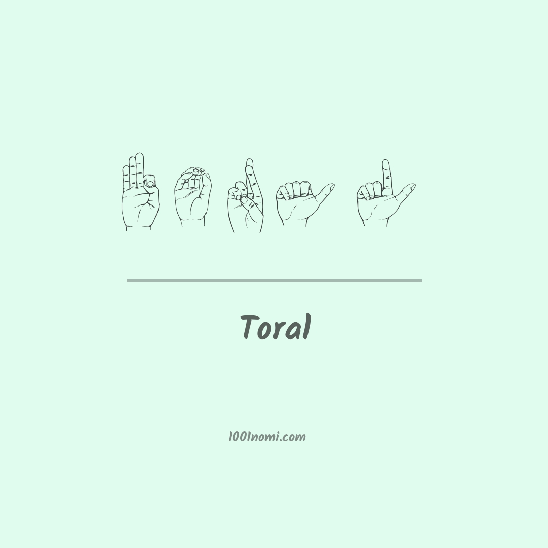 Toral nella lingua dei segni