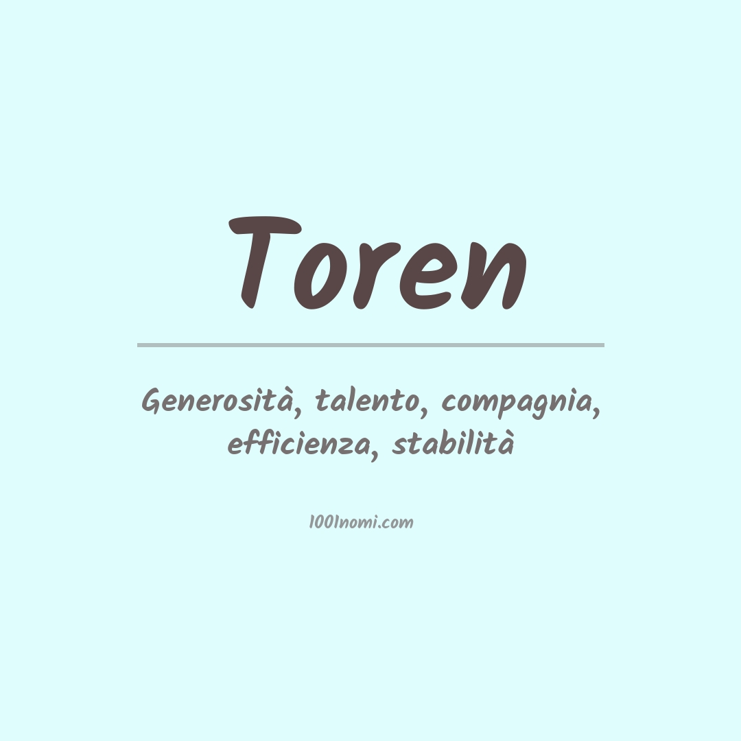 Significato del nome Toren