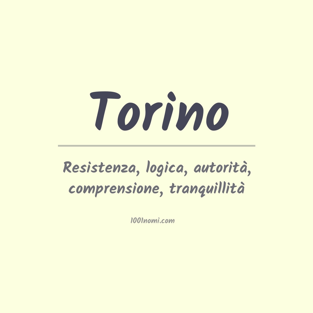 Significato del nome Torino