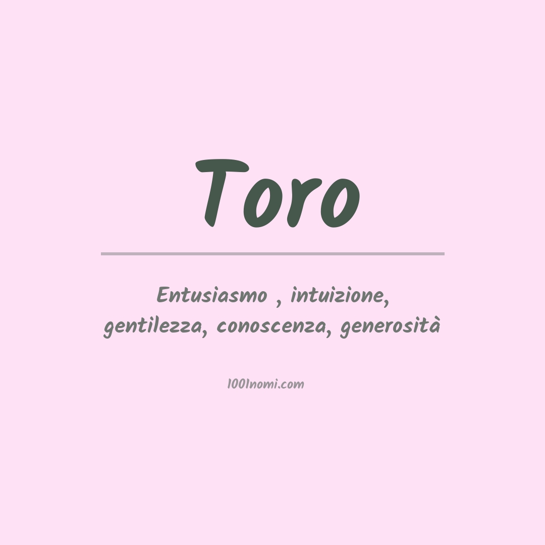 Significato del nome Toro