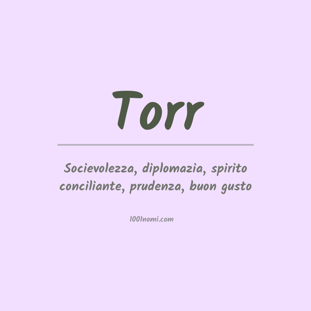 Significato del nome Torr