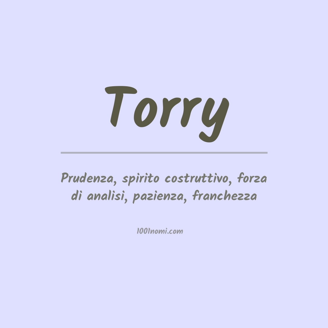 Significato del nome Torry