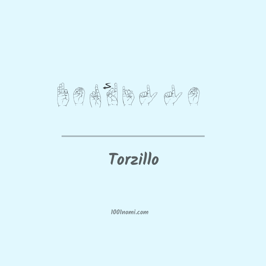 Torzillo nella lingua dei segni