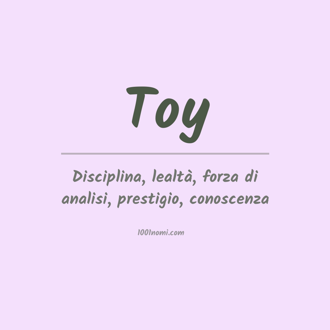 Significato del nome Toy