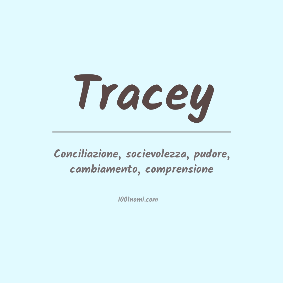 Significato del nome Tracey