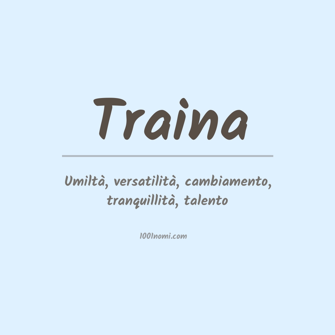 Significato del nome Traina