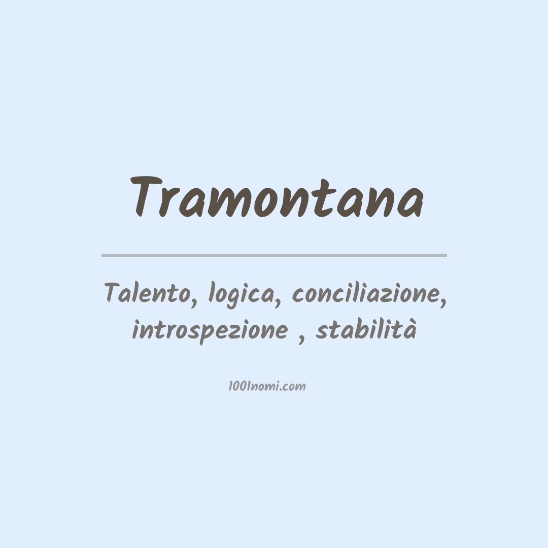 Significato del nome Tramontana