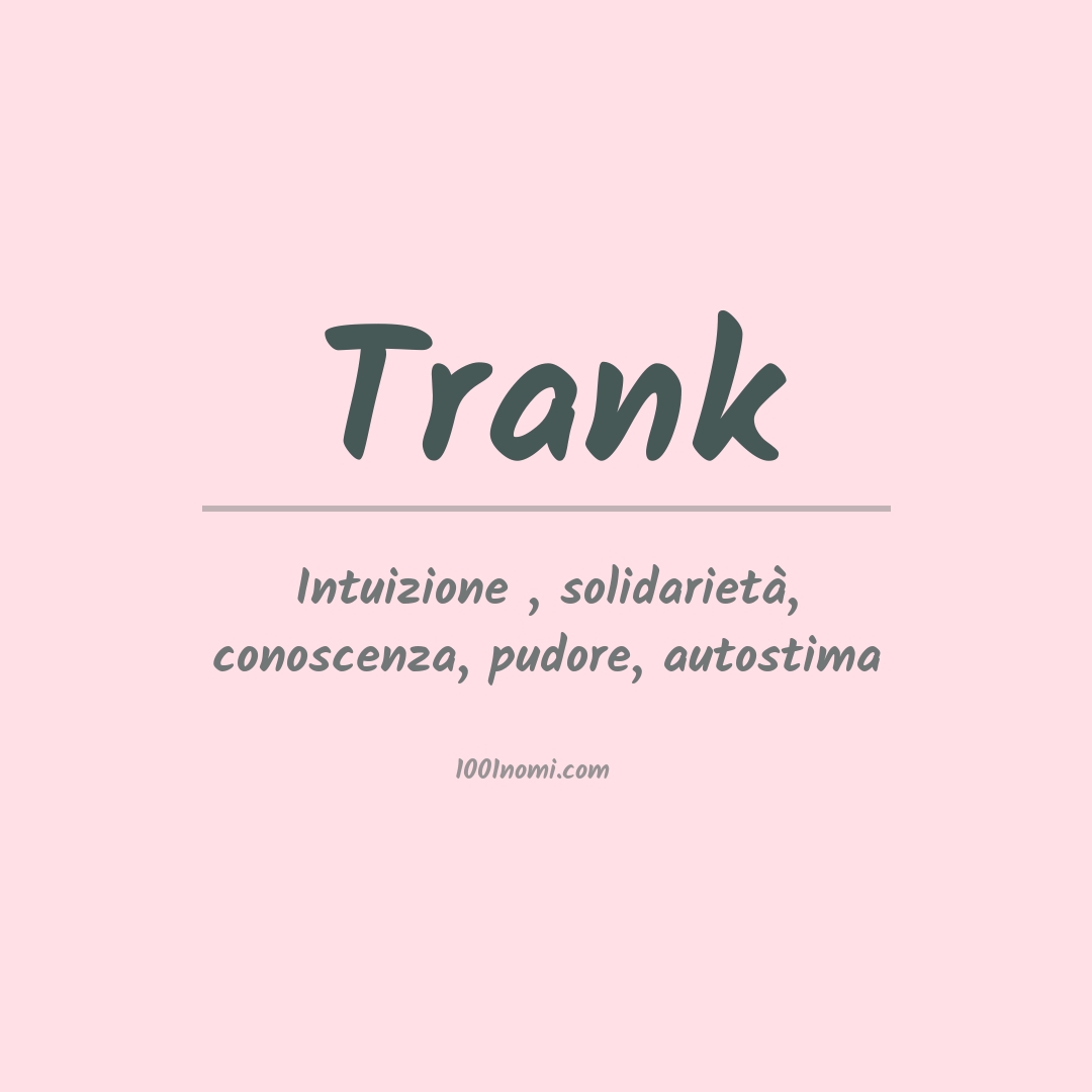 Significato del nome Trank