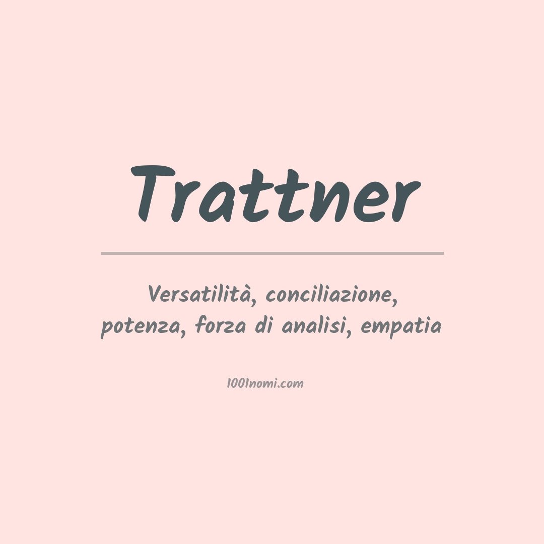 Significato del nome Trattner