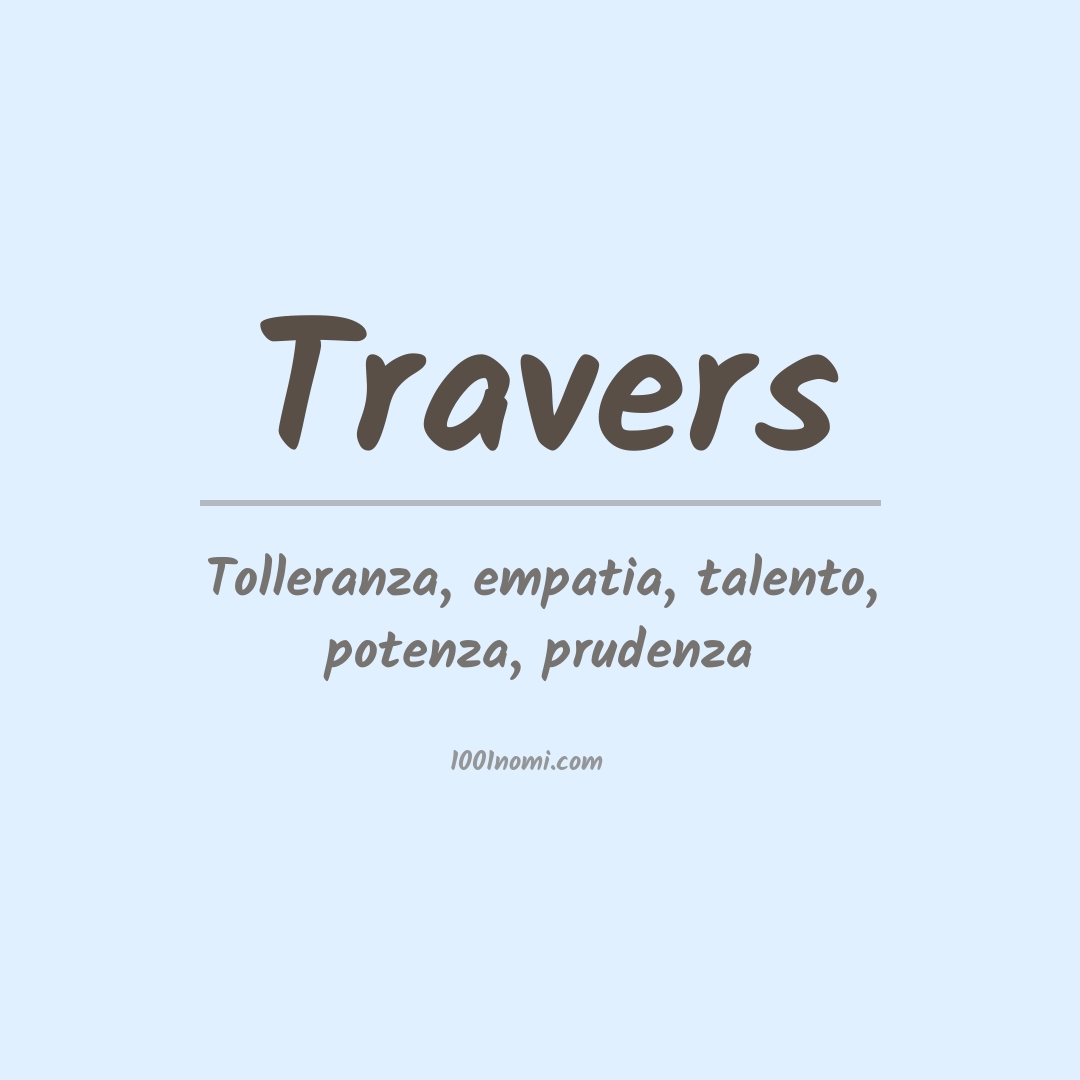 Significato del nome Travers