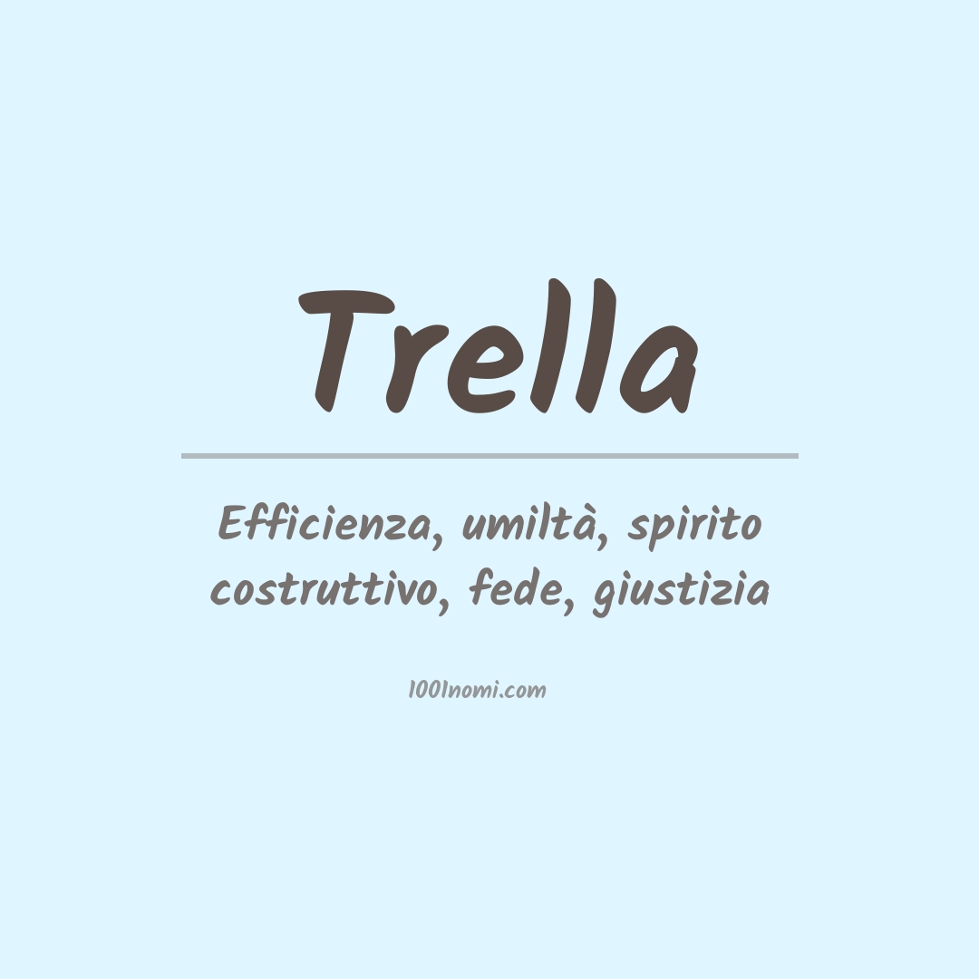 Significato del nome Trella