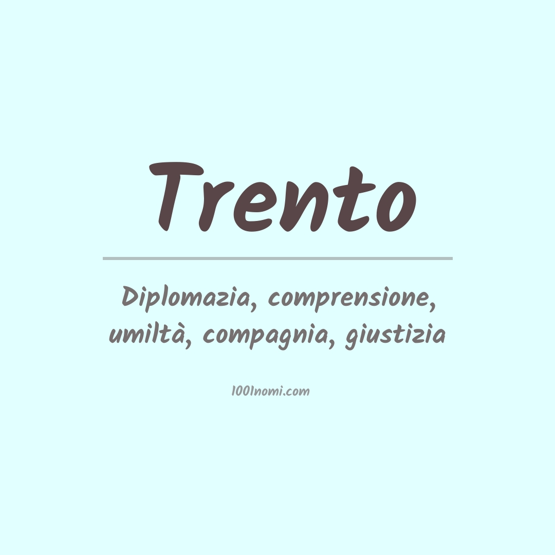 Significato del nome Trento