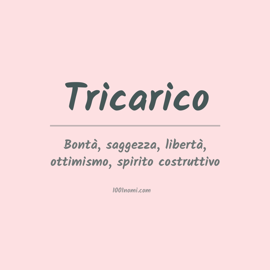 Significato del nome Tricarico