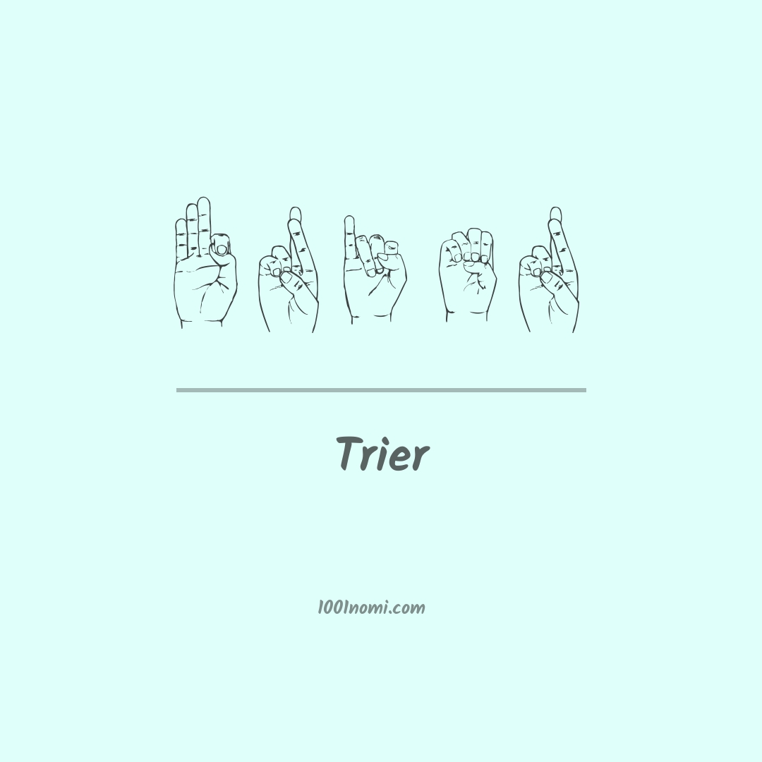 Trier nella lingua dei segni