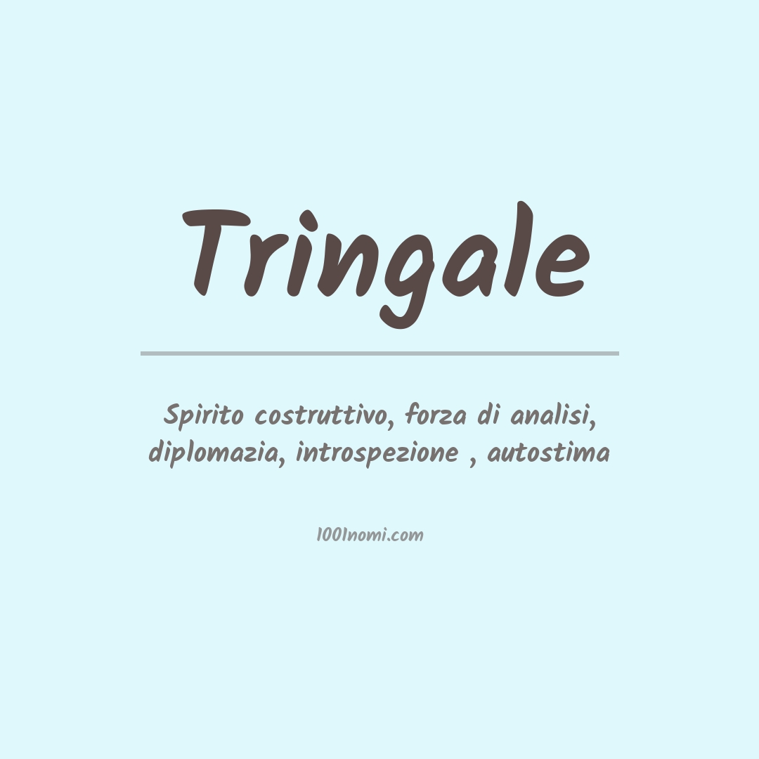 Significato del nome Tringale