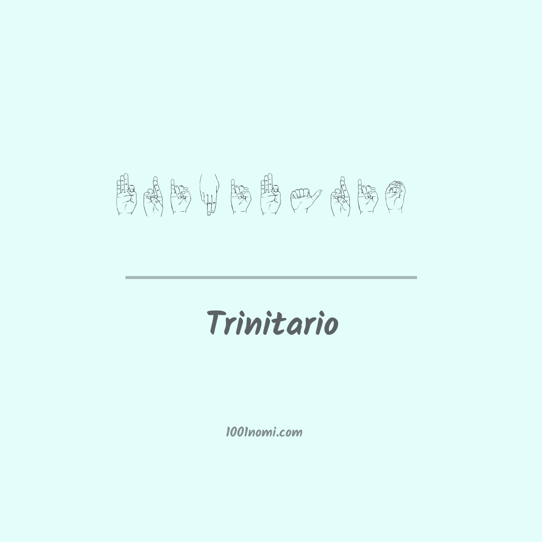 Trinitario nella lingua dei segni