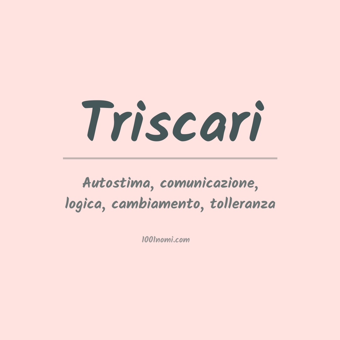 Significato del nome Triscari