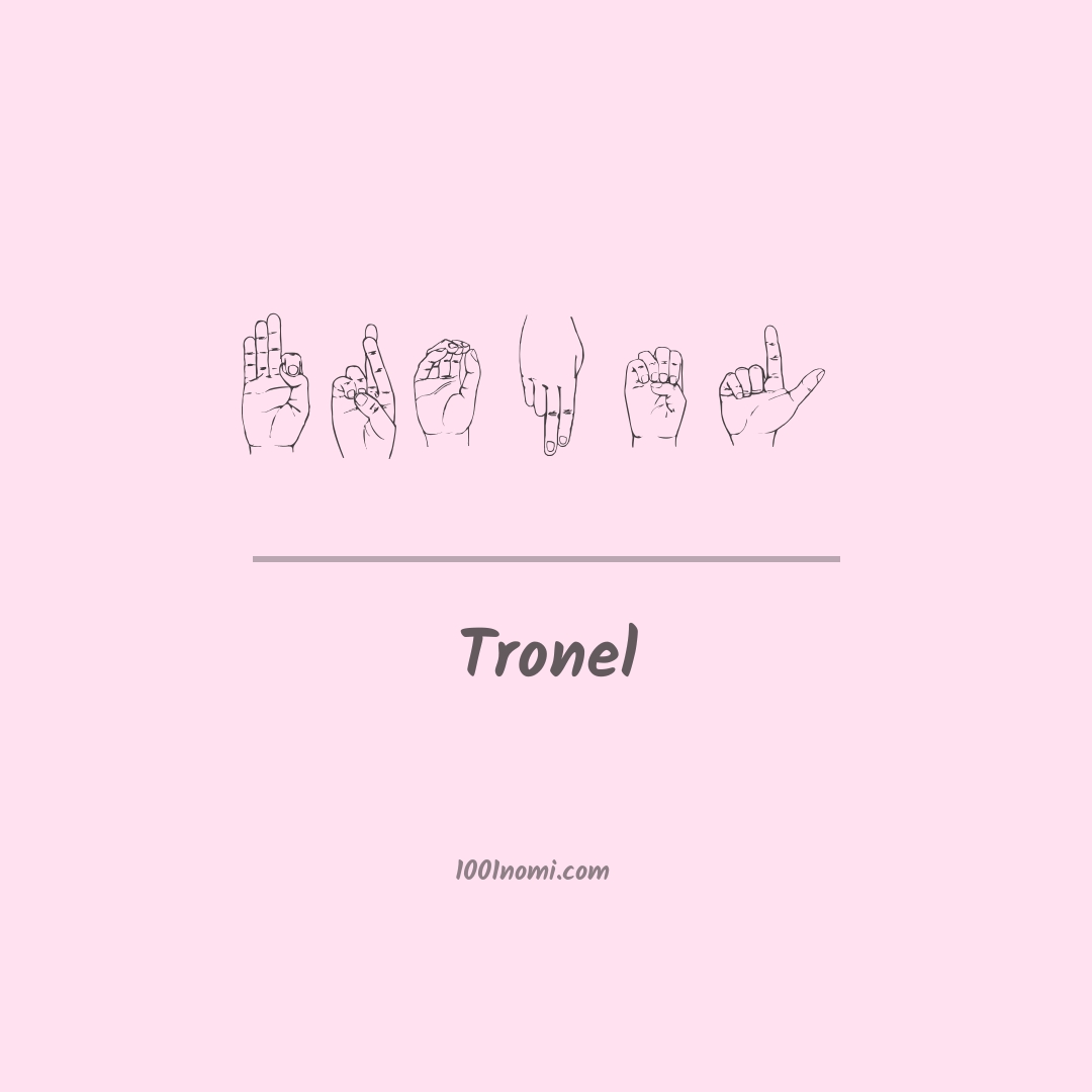 Tronel nella lingua dei segni