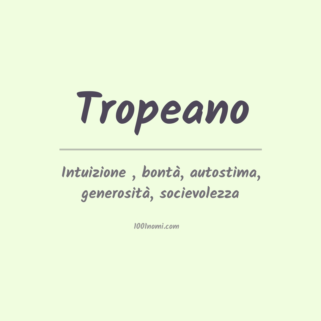 Significato del nome Tropeano