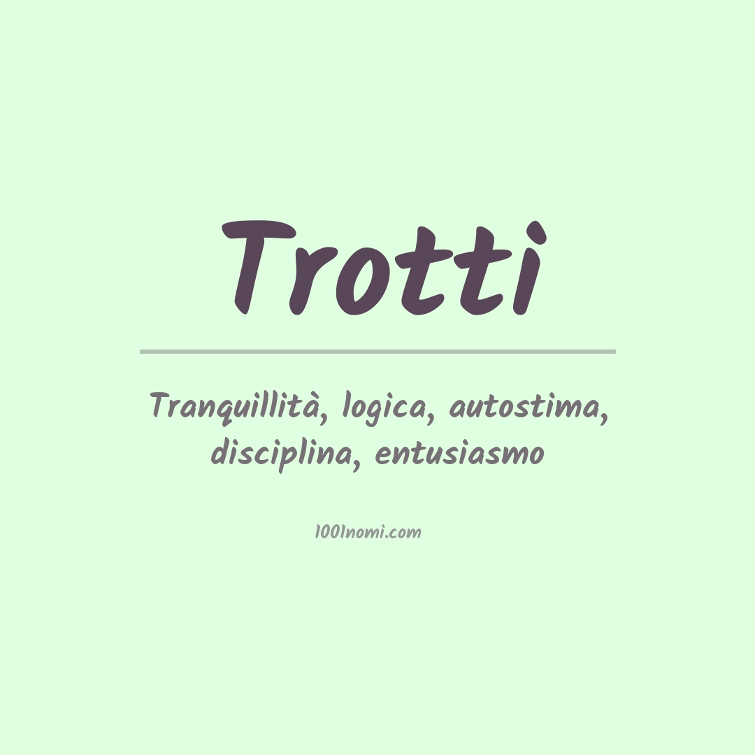 Significato del nome Trotti