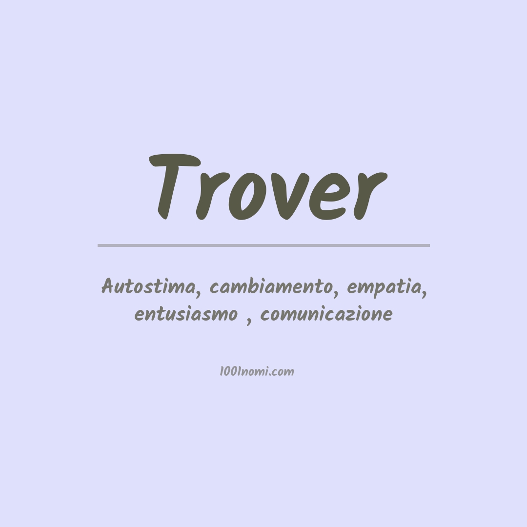 Significato del nome Trover