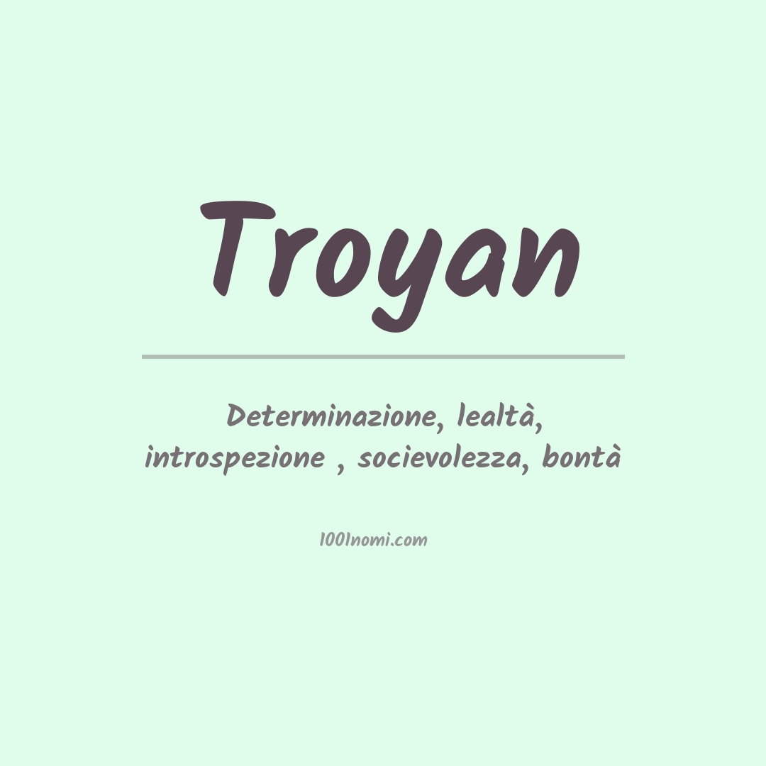Significato del nome Troyan