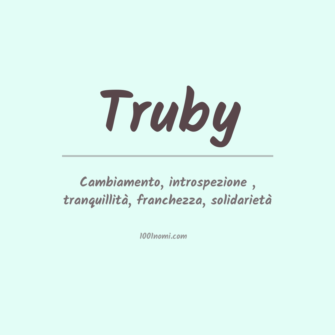 Significato del nome Truby