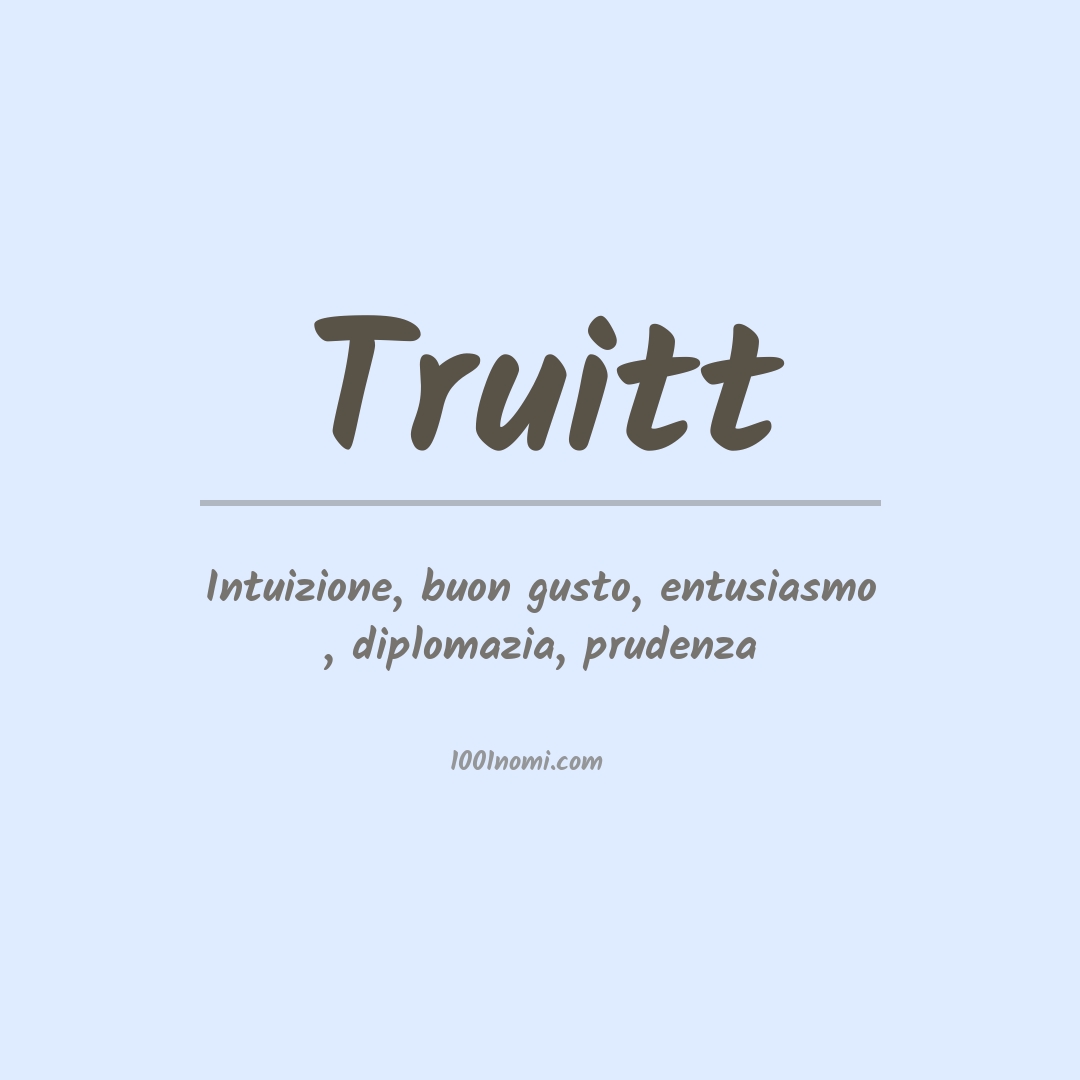 Significato del nome Truitt Significato del nome Truitt