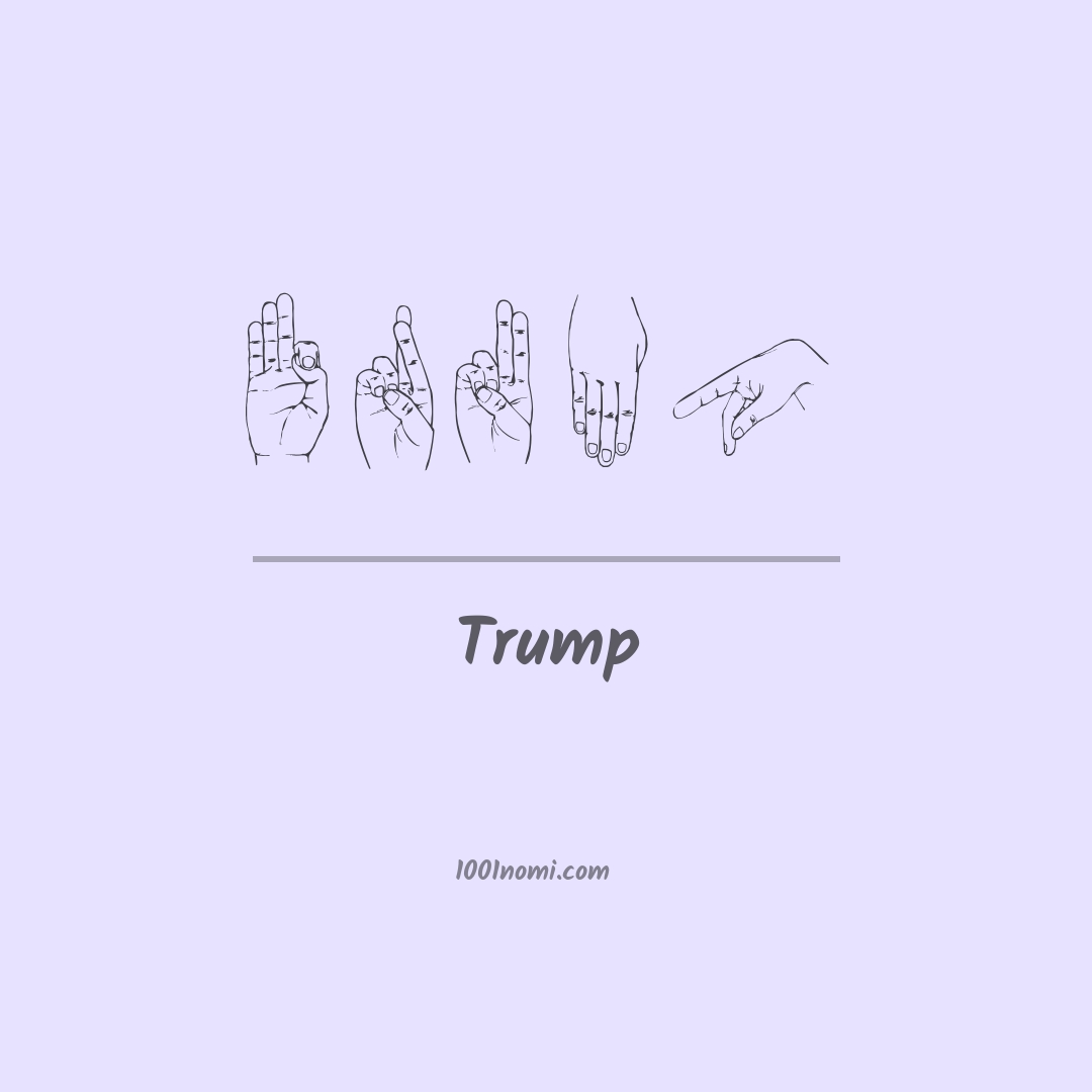Trump nella lingua dei segni