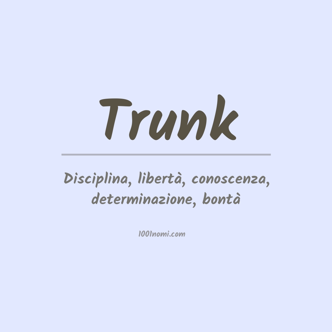 Significato del nome Trunk