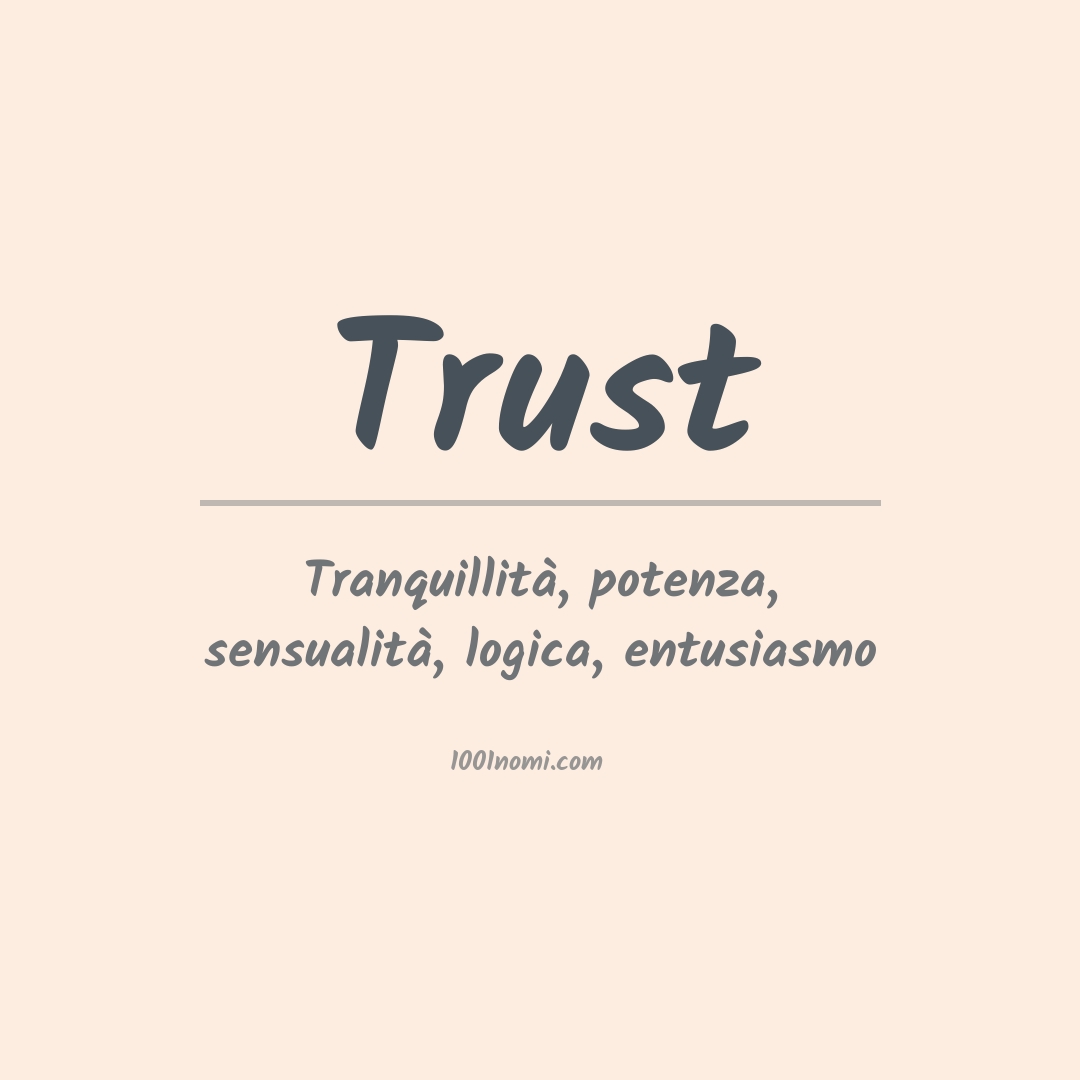 Significato del nome Trust