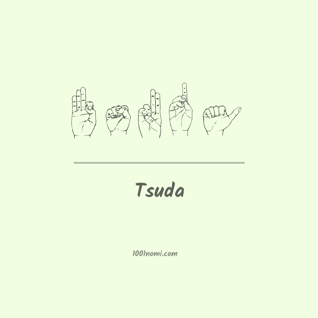Tsuda nella lingua dei segni