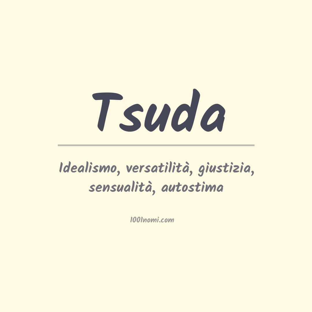 Significato del nome Tsuda