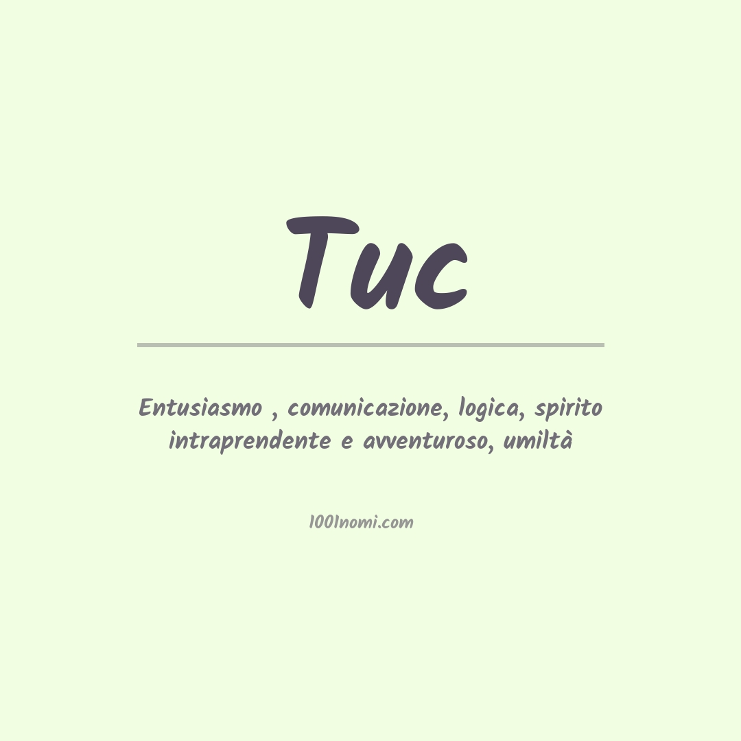 Significato del nome Tuc