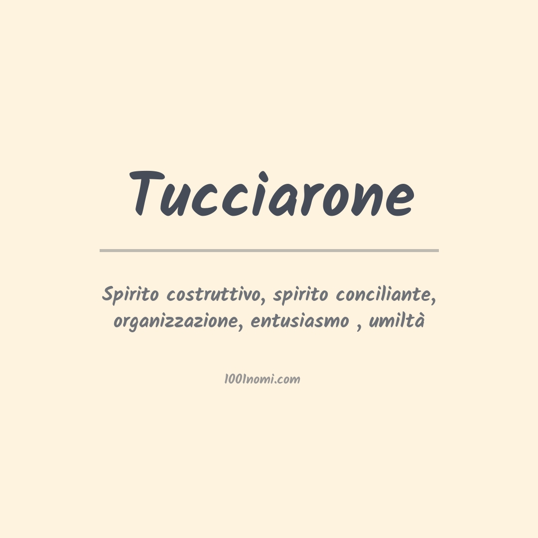 Significato del nome Tucciarone