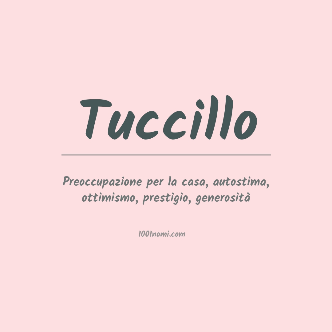 Significato del nome Tuccillo