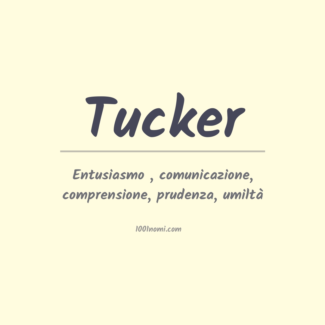 Significato del nome Tucker