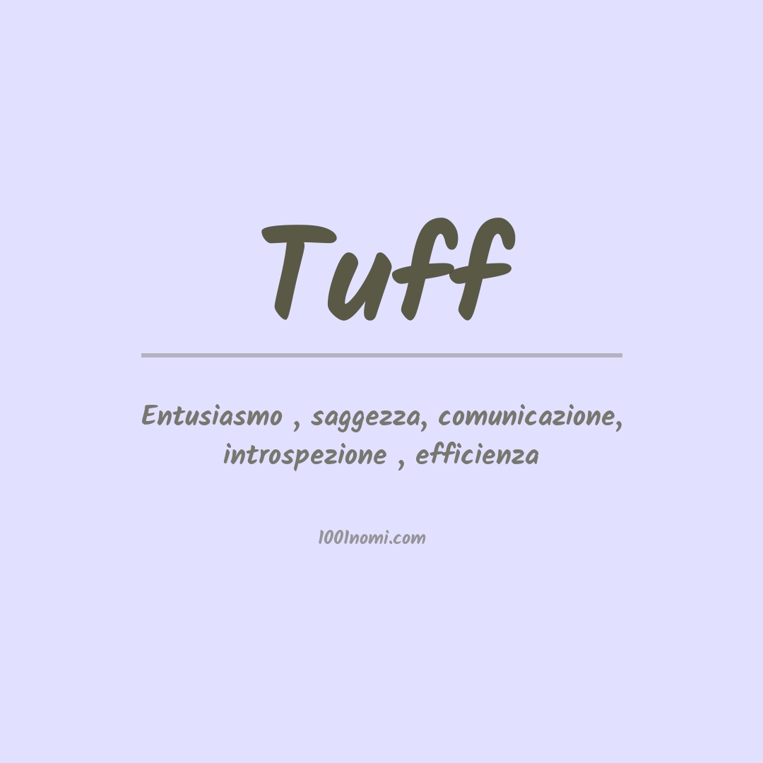 Significato del nome Tuff