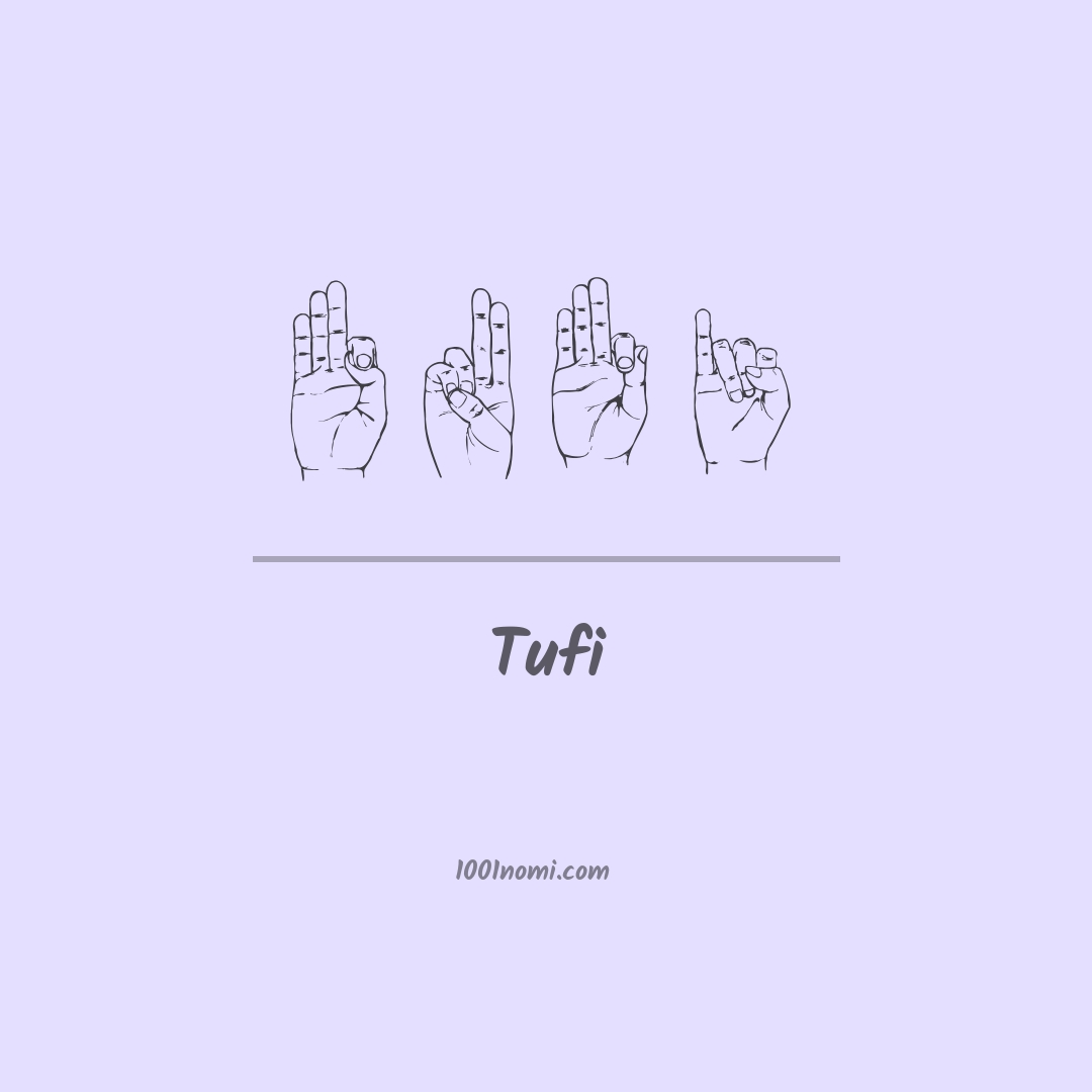 Tufi nella lingua dei segni