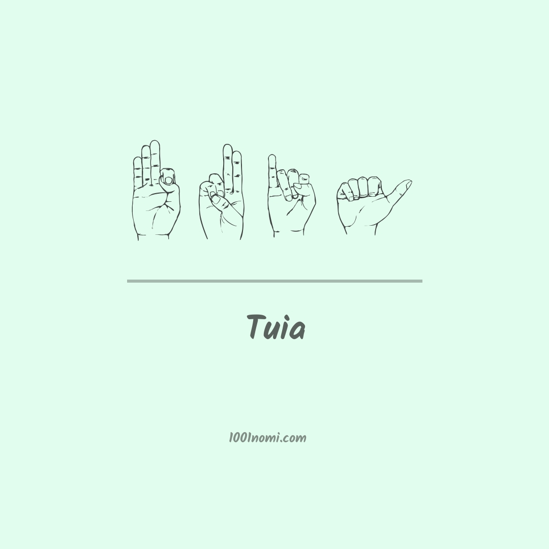 Tuia nella lingua dei segni