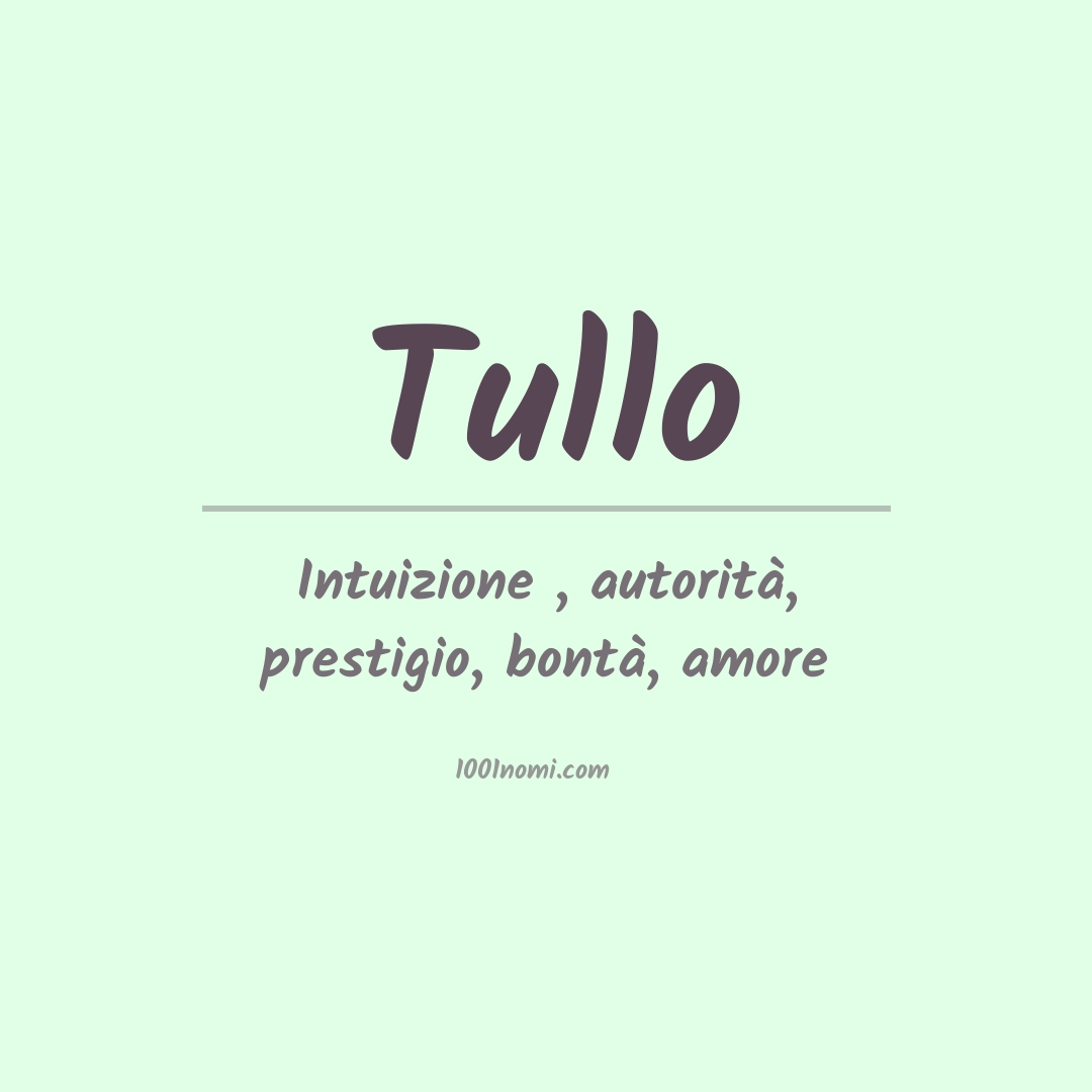 Significato del nome Tullo