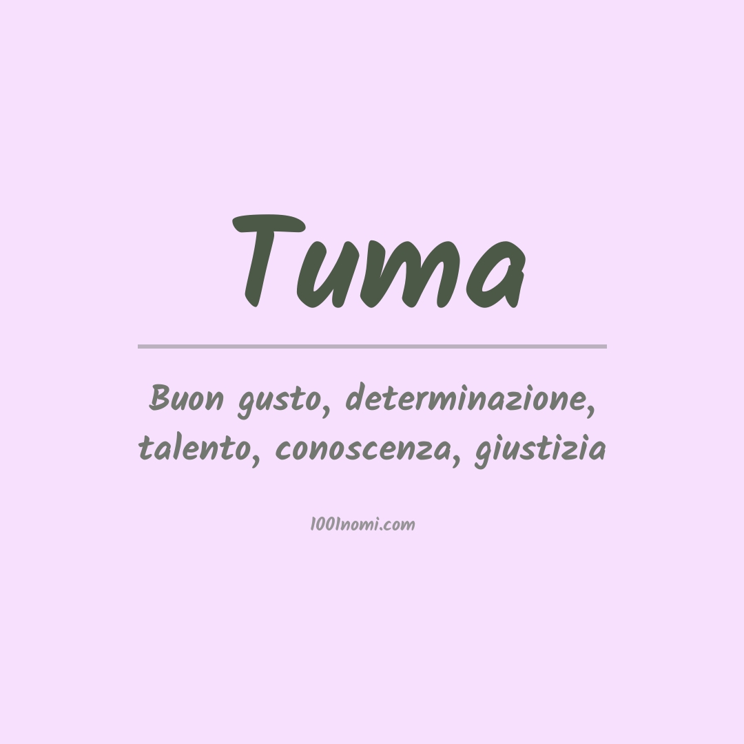 Significato del nome Tuma
