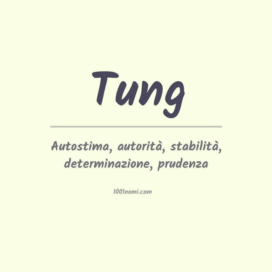 Significato del nome Tung