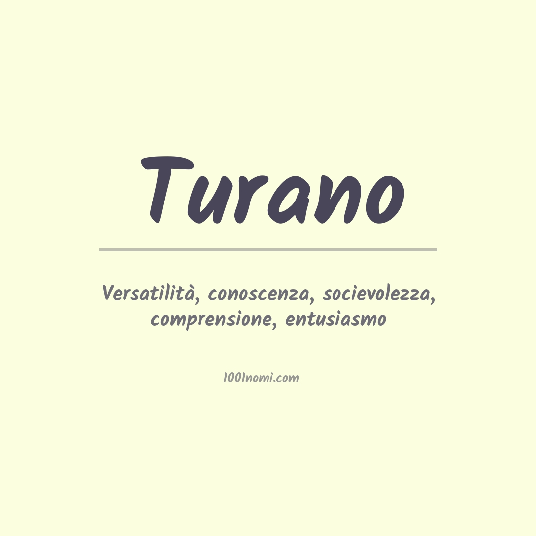 Significato del nome Turano