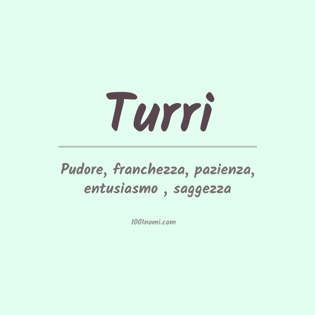 Significato del nome Turri