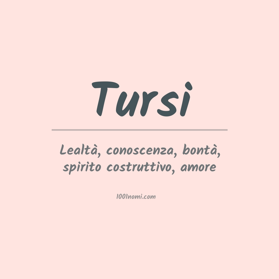 Significato del nome Tursi