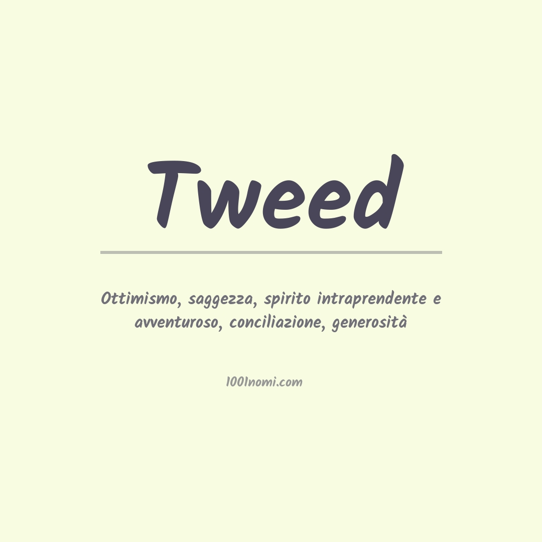 Significato del nome Tweed